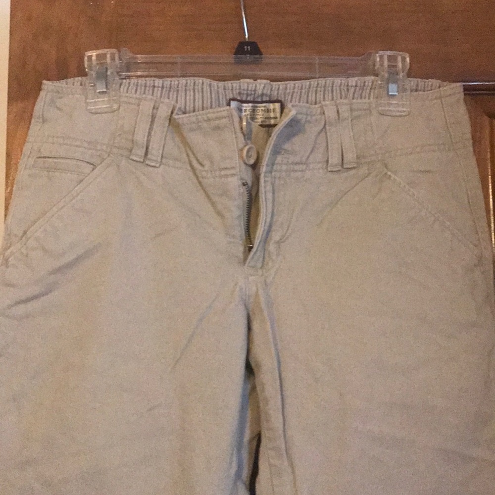 Abercrombie wide leg khaki